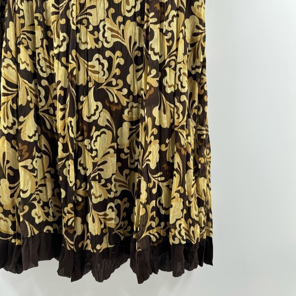 Hillard & Hanson Vintage Paisley Midi Skirt – Brown/Tan/Beige, Size Medium - Picture 3 of 6